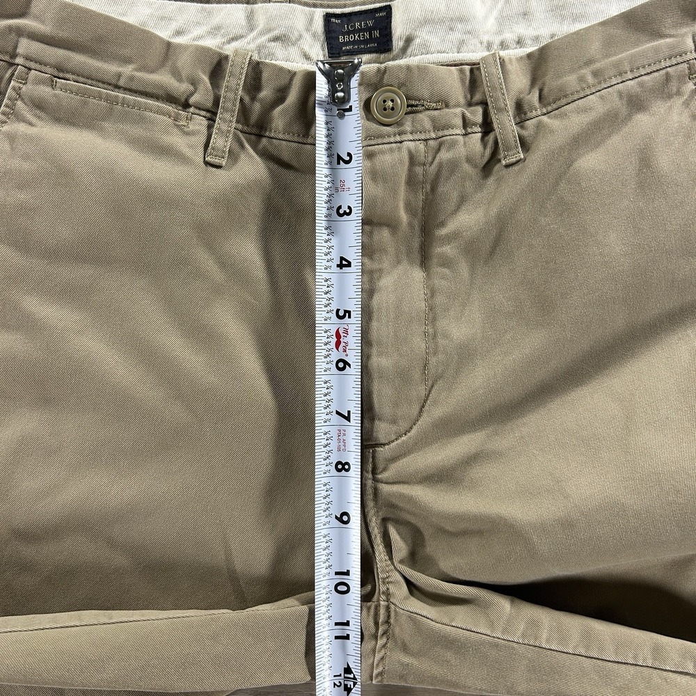 J.Crew 770 Straight Chinos Mens 33x32 Khaki Tan Broken In Cotton Pants - Picture 7 of 10